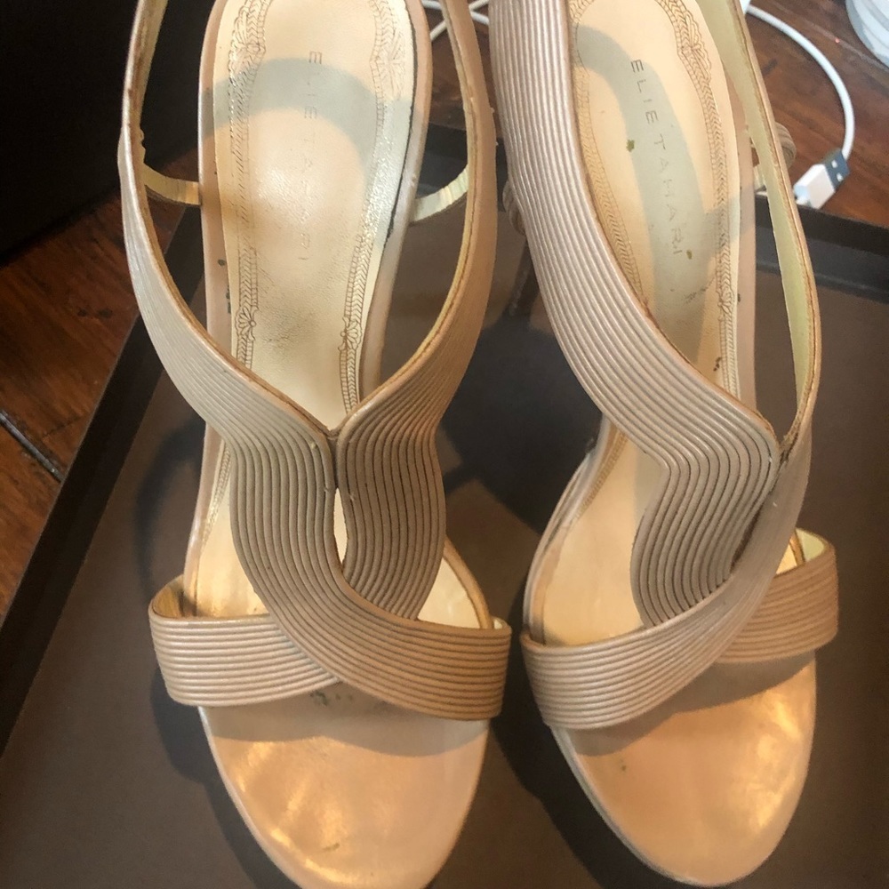 Elie Tahari calf skin heel